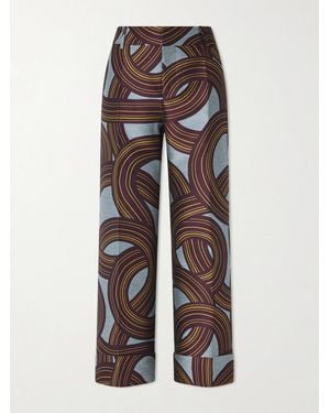 La DoubleJ Hendrix Verkürzte Hose Mit Geradem Bein Aus Jacquard - Blau