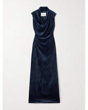 TOVE Naeve Ribbed Chenille Maxi Dress - Blue