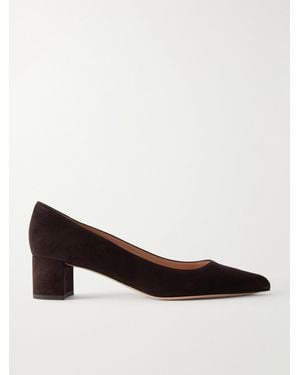 Gianvito Rossi Piper 45 Suede Pumps - Brown