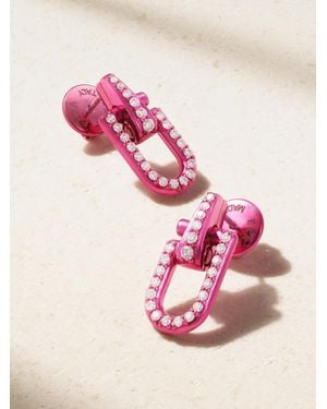 Eera Reine Ohrringe Aus 14 Karat Mit Diamanten - Pink