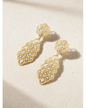 Buccellati Étoilée 18-Karat And Diamond Earrings - Natural