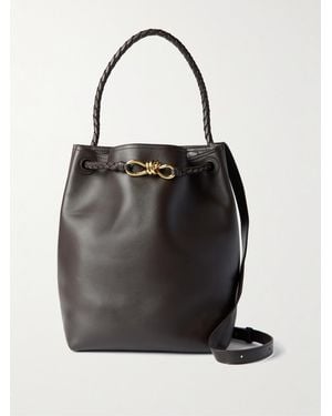 Bottega Veneta Sac Seau En Cuir Andiamo Medium - Noir