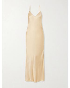 Isabel Marant Nevana Satin Maxi Dress - White