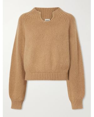 KHAITE Cain Lofty Cashmere Sweater - Natural