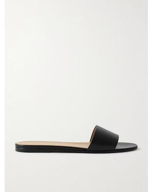 The Row Signum Leather Slides - White