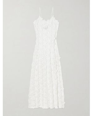 Miguelina Jaquelyn Lace Midi Dress - Blanc
