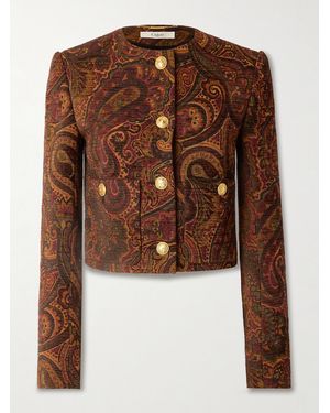 Chloé Cropped Jacquard Jacket - Brown