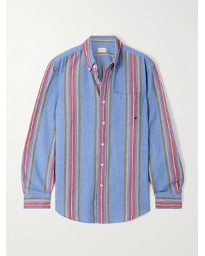 Aimé Leon Dore Chemise En Coton Oxford À Rayures - Bleu