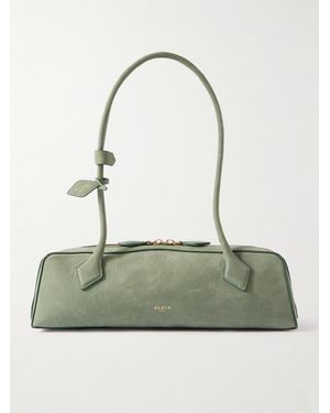 Alaïa Le Teckel Medium Nubuck Shoulder Bag - Green