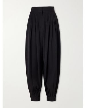 Altuzarra Chapman Pleated Wool Tapered Trousers - Black