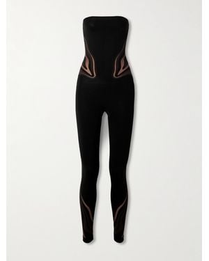 Wolford Venus Jumpsuit Aus Stretch-Jersey Mit Streifen - Schwarz