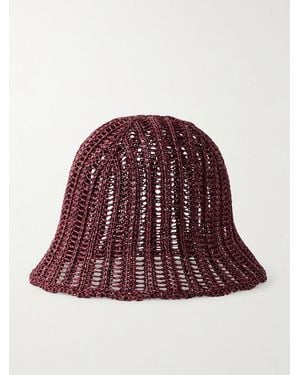 Brunello Cucinelli Woven Bucket Hat - Red