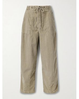 James Perse Cotton-Blend Corduroy Barrel-Leg Pants - Natural