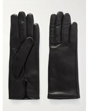 Nour Hammour Leather Gloves - Black