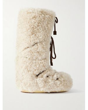 Moon Boot Icon Curly Extra Plush Knee Boots - Natural