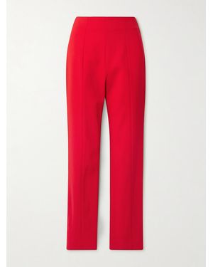 Carolina Herrera Emilie Wool-Blend Skinny Trousers - Red
