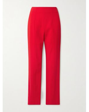 Carolina Herrera Emilie Wool-Blend Skinny Trousers - Red