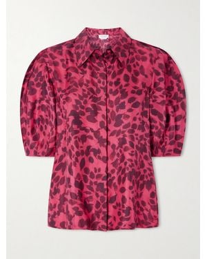 Gabriela Hearst Sansi Hemd Aus Bedrucktem Seiden-Twill - Rot