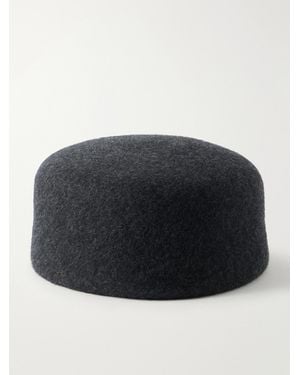 Gigi Burris Millinery Lauren Wool-Felt Flat Cap - Blue