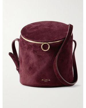 Alaïa La Canette Small Suede Shoulder Bag - Red