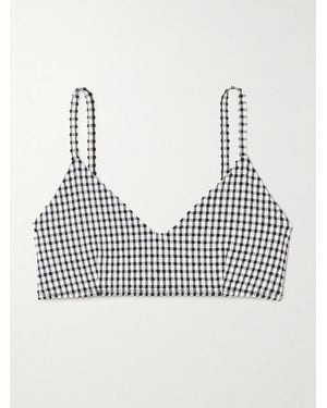 Rohe Gingham Seersucker Bralette - Blue