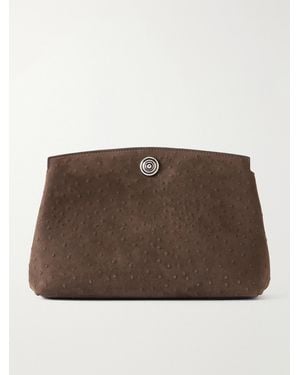 Liffner Pushlock Leather Pouch - Brown