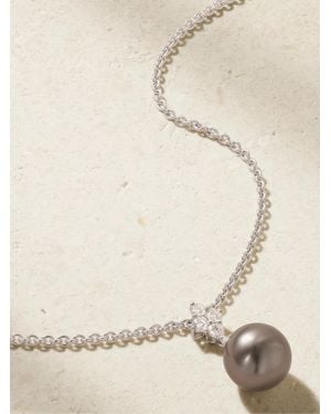 Mikimoto 18-Karat, Diamond And Pearl Necklace - Natural