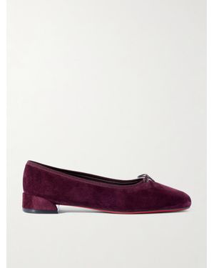 Christian Louboutin Sweetie Jane Flache Schuhe Aus Veloursleder - Lila