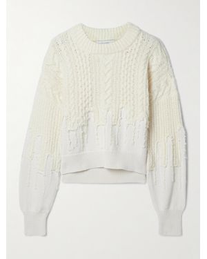 La Ligne Allan Cable-Knit Wool-Blend Jumper - White
