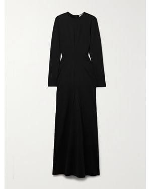 Tibi Paneled Stretch-Ponte Maxi Dress - Black