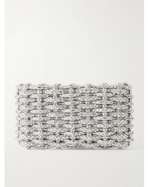 Jonathan Simkhai Morgan Crystal-Embellished Clutch Bag - Gray