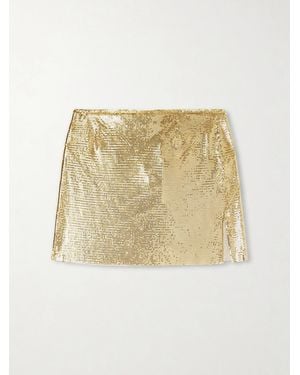 Rabanne Chainmail-Tone Mini Skirt - Natural