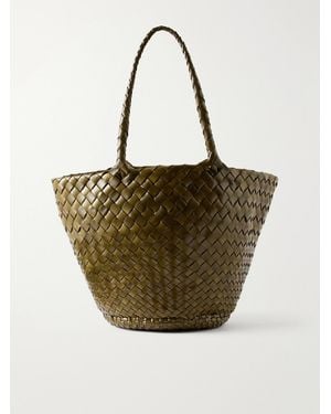 Dragon Diffusion Egola Woven Leather Tote - Metallic