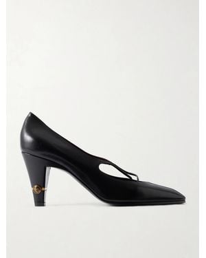 Versace Giulietta Leather Pumps - Black