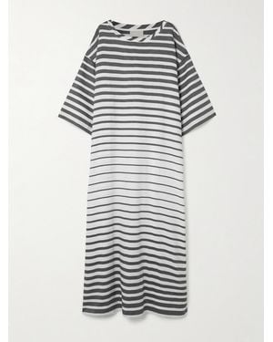 Marrakshi Life Striped Cotton-Blend Maxi Dress - Black