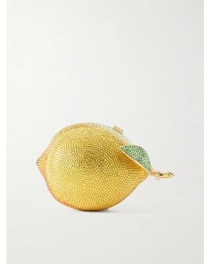 Judith Leiber Citron Crystal-Embellished-Tone Clutch - Yellow