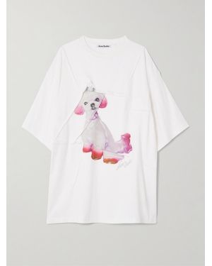 Acne Studios T-Shirt Aus Baumwoll-Jersey Mit Print - Weiß