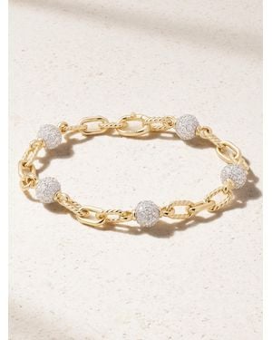 David Yurman Dy Madison Rhodium-Plated 18-Karat Diamond Bracelet - Natural