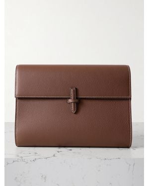 Hunting Season Large Leather Clutch - Brown