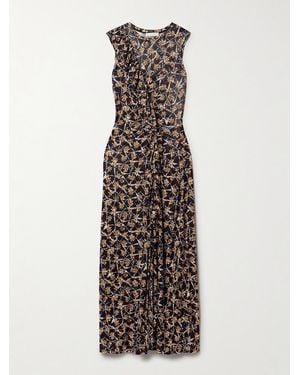 Ulla Johnson Elise Ruffled Printed Lyocell-Jersey Midi Dress - White