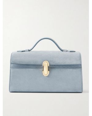 SAVETTE Symmetry Pochette Suede Tote - Blue