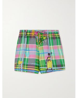 AZ FACTORY Chromatic Love Printed Silk Shorts - Green