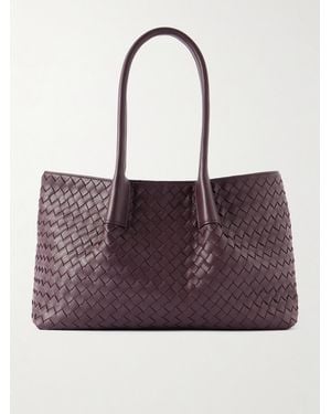 Bottega Veneta Pinacoteca Small Intrecciato Leather Tote - Purple