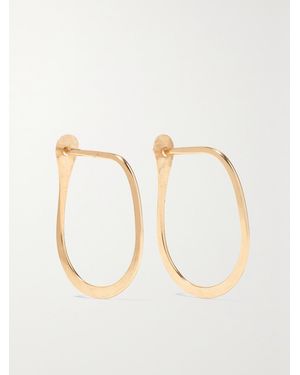Melissa Joy Manning Teardrop 14-Karat Hoop Earrings - Metallic