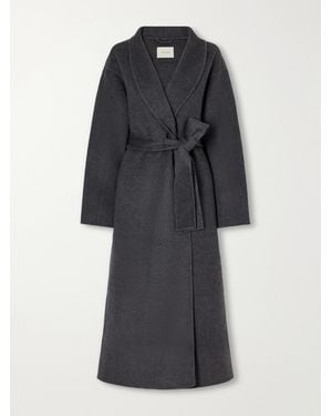 Almala Mara Belted Wool And Cashmere-Blend Coat - Black
