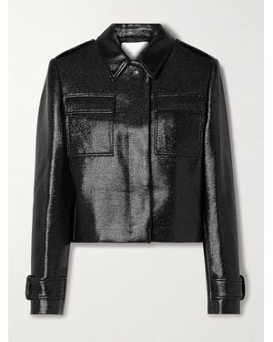 Veronica de Piante Frankie Wool-Blend Twill Jacket - Black