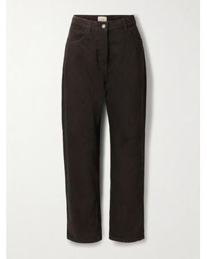 The Row Bercy Mid-Rise Straight-Leg Jeans - Black