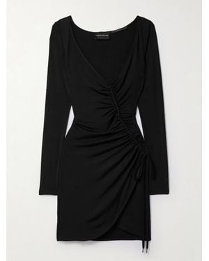 Louisa Ballou Summer Solstice Minikleid Aus Stretch-Jersey Mit Wickeleffekt - Schwarz
