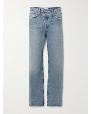 Agolde Arc Criss Cross Asymmetric Wide-Leg Jeans - Blue