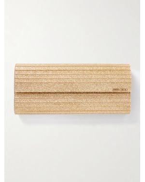 Jimmy Choo Sweetie Glittered Resin Clutch - Natural